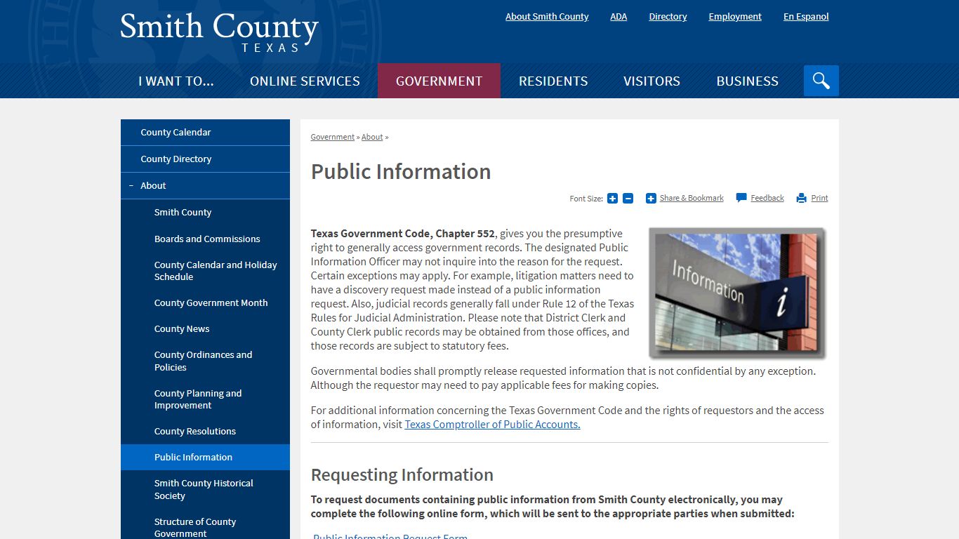 Public Information | Smith County, TX